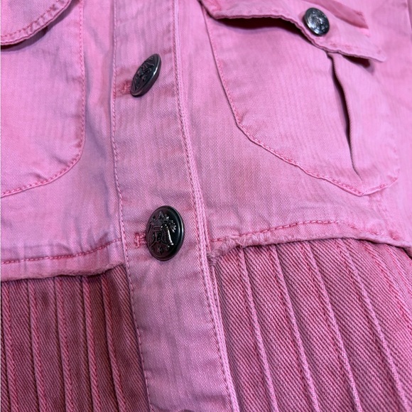 Free People Military Style Cassidy Denim Jacket in Petal. Size XL. Retail $168 - Picture 7 of 16